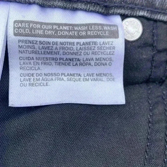 Levi’s Black Wash Mile High Super  Skinny Frayed Bottom Jeans - Picture 6 of 10